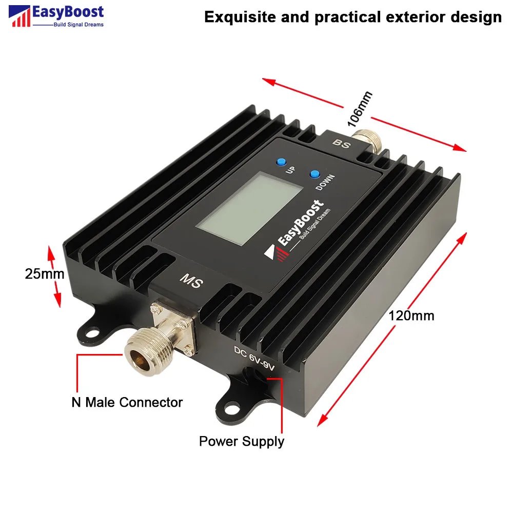 EasyBoost 850/AWS2100Mhz B5,B4,B66 LTE 4G Cell Phone Signal Booster 2G 3G 4G Repeater Full Kit Coverage Up To 800M2